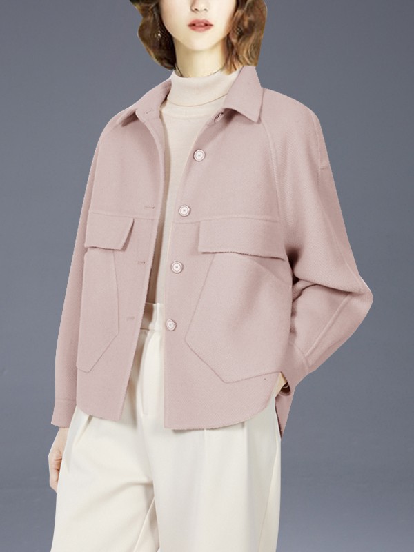 帝柔女装2022秋冬季粉色大衣