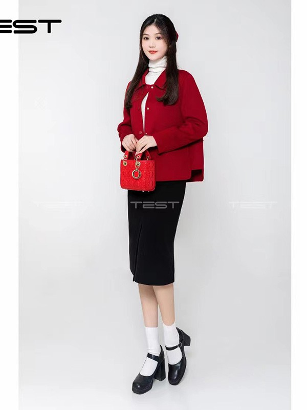 她之蝶女装2022秋冬季黑色包臀裙