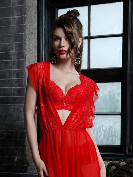 水汇棉纺内衣2022春夏季红色时尚内衣