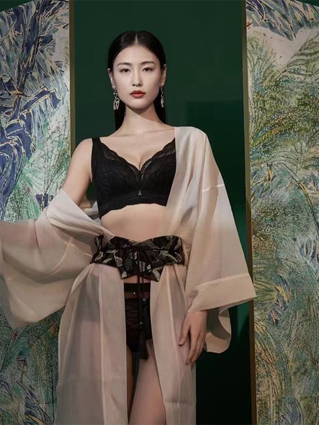 水汇棉纺内衣2022秋冬季黑色时尚内衣