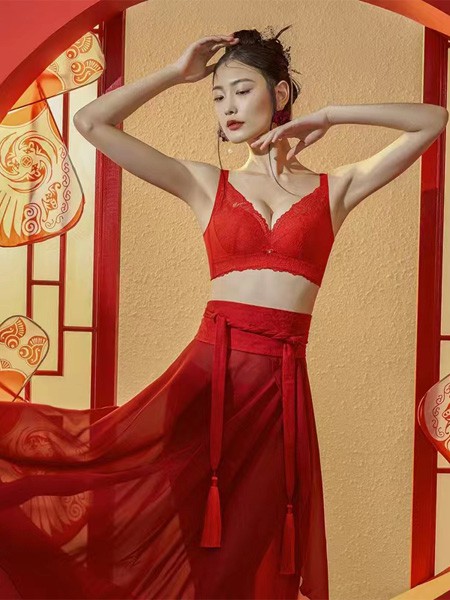 水汇棉纺内衣2022秋冬季红色时尚内衣