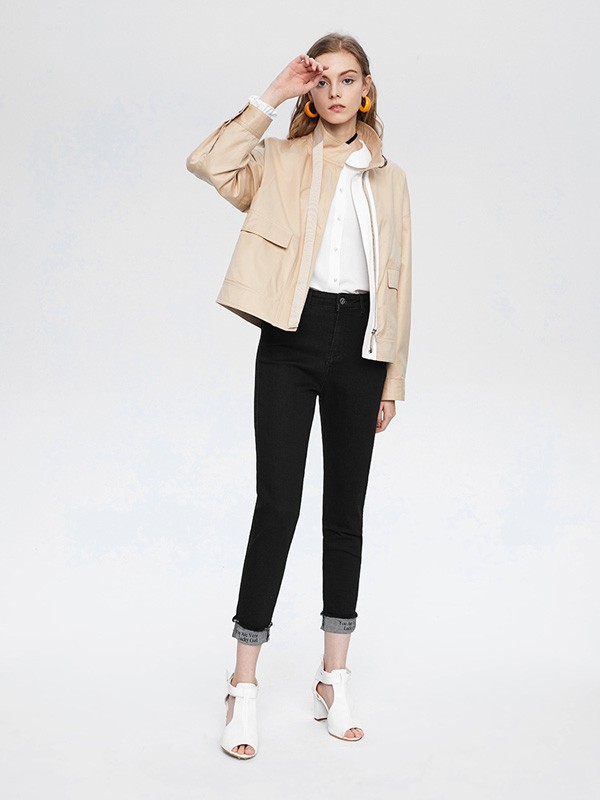 爱居兔女装2022秋冬季黑色长裤