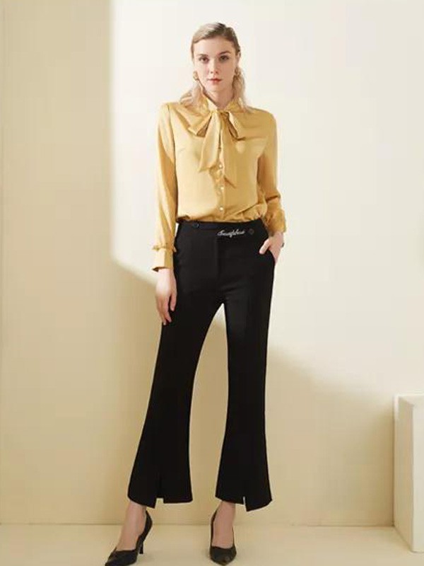 璟逸2022秋冬季黑色喇叭裤