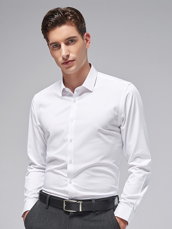 杰尼威尼男装2022秋冬季白色衬衫