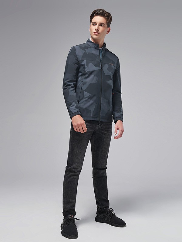 杰尼威尼男装2022秋冬季黑色长裤