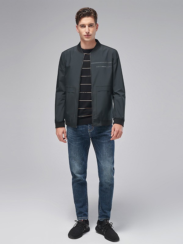 杰尼威尼男装2022秋冬季黑色T恤