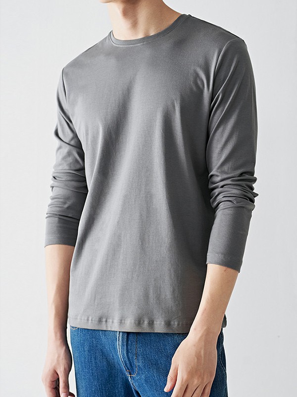 棉先生2022秋冬季灰色T恤