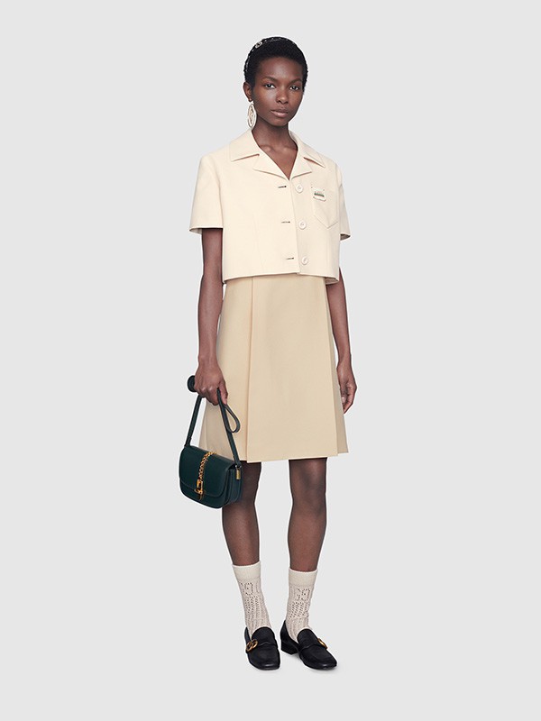 古驰2022秋冬季白色衬衫