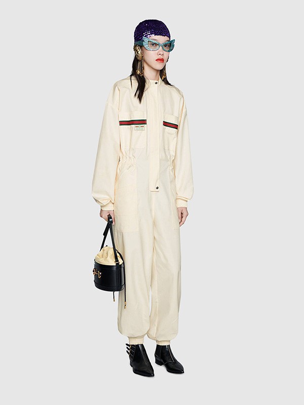 古驰古奇2022秋冬季白色阔腿裤