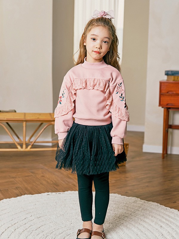 船鼠童装2022秋冬季粉色T恤