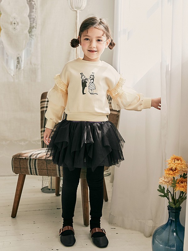 船鼠童装2022秋冬季米色T恤