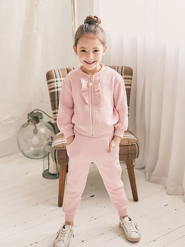 船鼠童装2022秋冬季粉色长裤