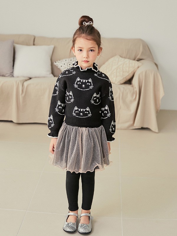 船鼠童装2022秋冬季黑色T恤