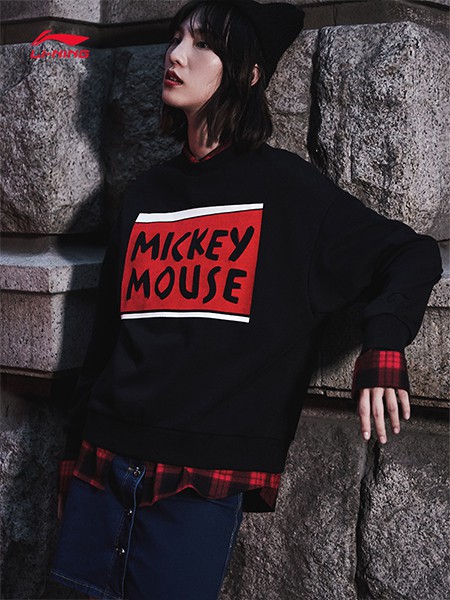 李宁运动装2022秋冬季黑色T恤