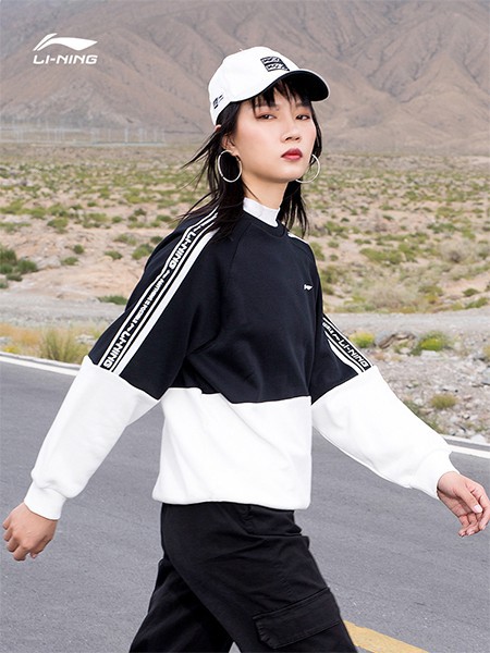 李宁运动装2022秋冬季拼色T恤