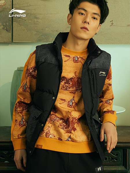 李宁运动装2022秋冬季黄色T恤