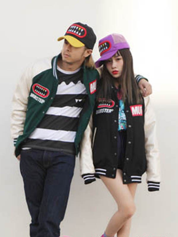 碎念怪兽休闲装2022秋冬季黑色外套