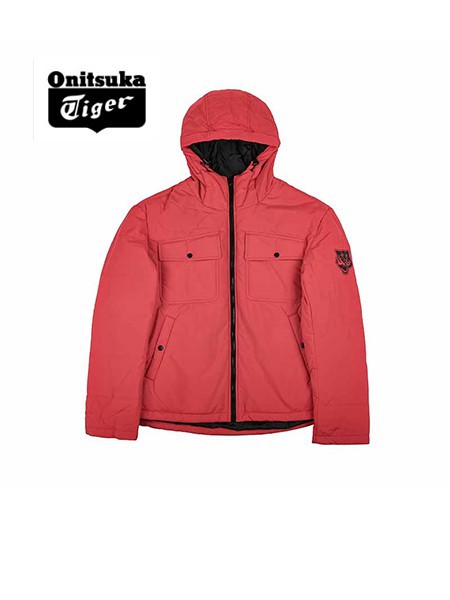 鬼冢虎休闲装2022秋冬季红色棉服