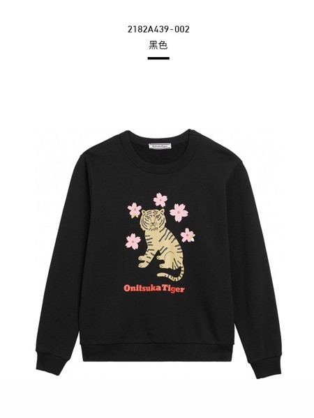 鬼冢虎休闲装2022秋冬季黑色T恤