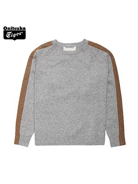 鬼冢虎休闲装2022秋冬季灰色T恤