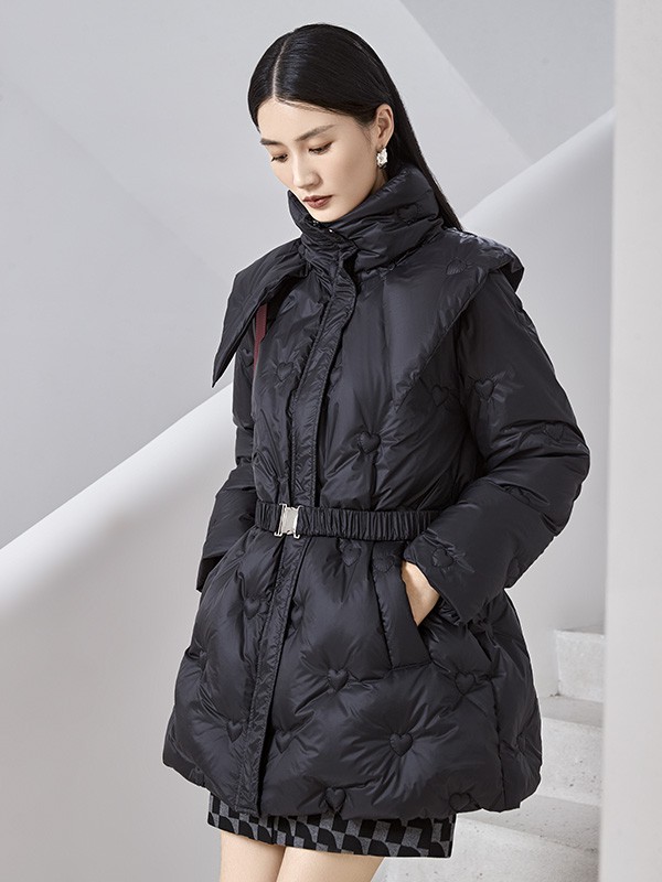 约布2022秋冬季黑色棉服