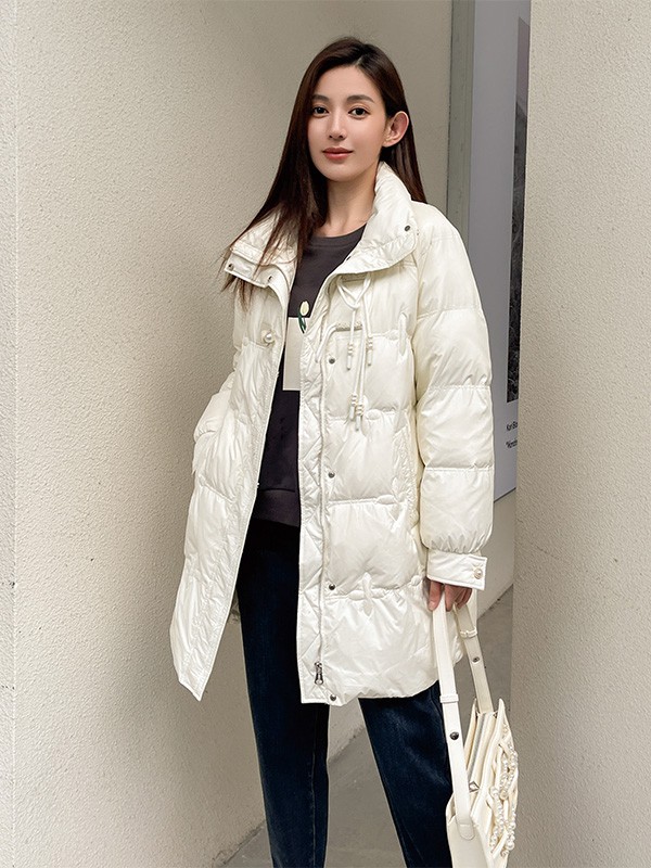 方示女装2022秋冬季白色棉服