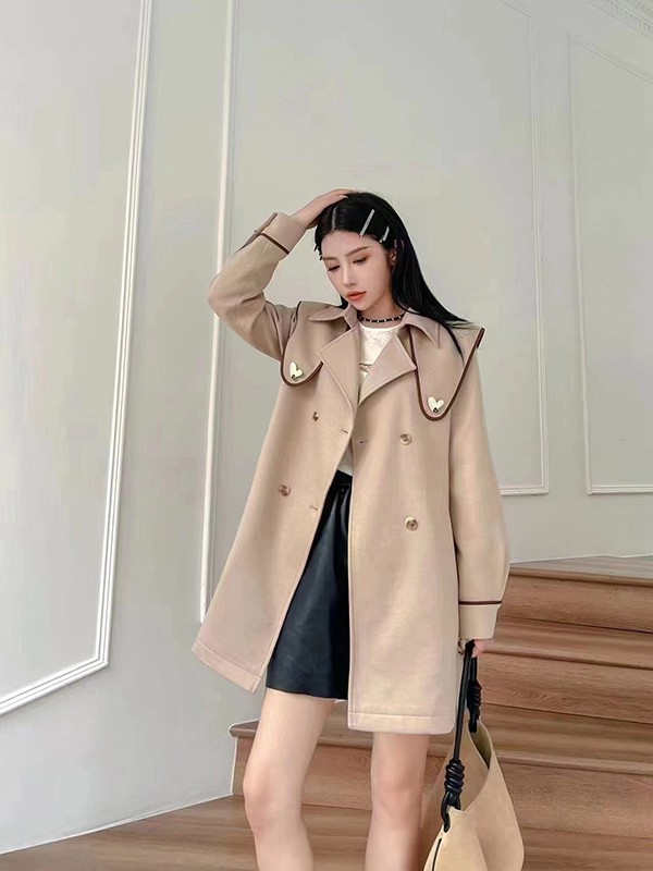 UUFUSHI2022秋冬季卡其色风衣