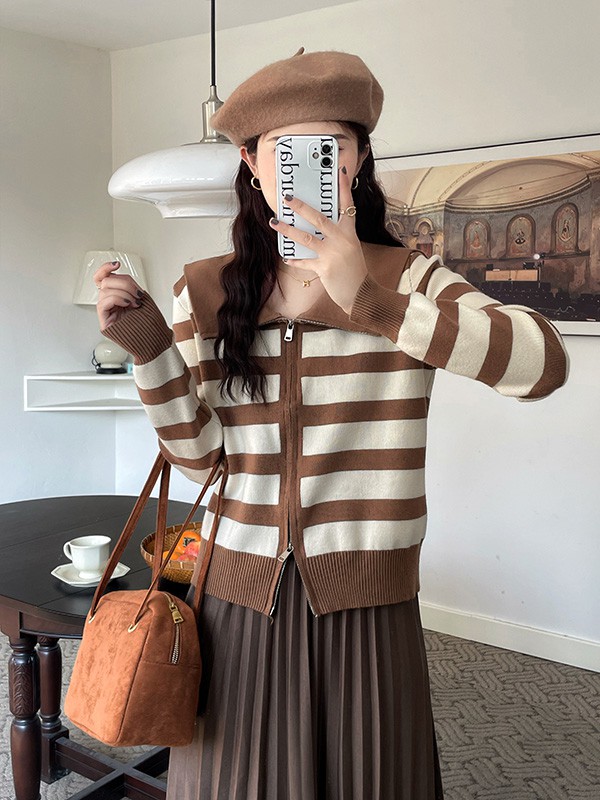 UUFUSHI2022秋冬季咖啡色百褶裙