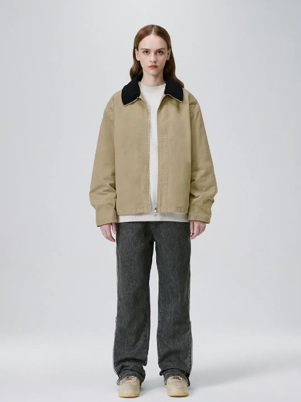 BONELESS休闲装2022秋冬季卡其色外套