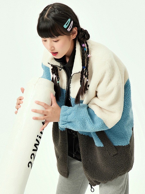 紫涵女装2022秋冬季拼色大衣