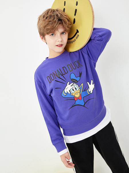 巴拉巴拉2022秋冬季紫色T恤