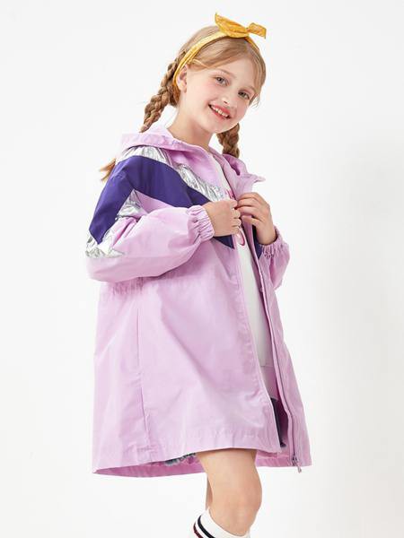 巴拉巴拉童装2022秋冬季紫色外套