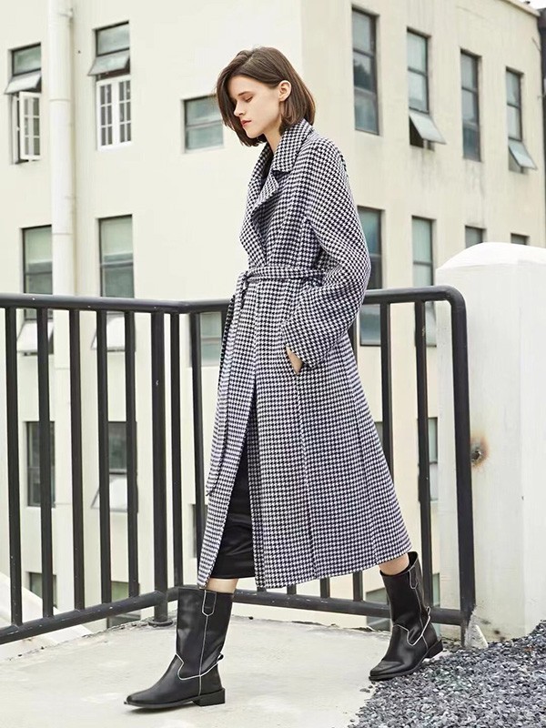 凯伦诗女装2022秋冬季灰色大衣