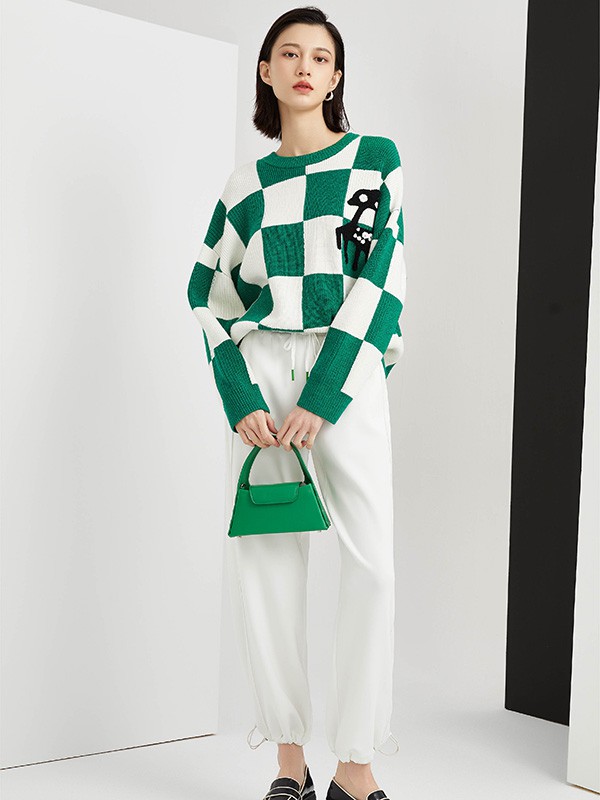 莫乂2022秋冬季白色长裤