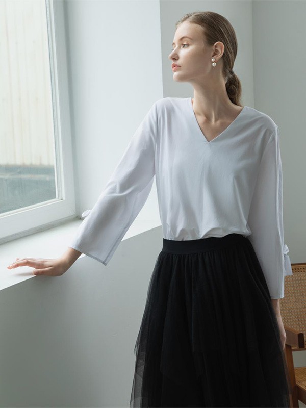 蒂蒂猫2022秋冬季白色T恤