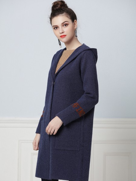 彤欣格女装2022秋冬季紫色大衣