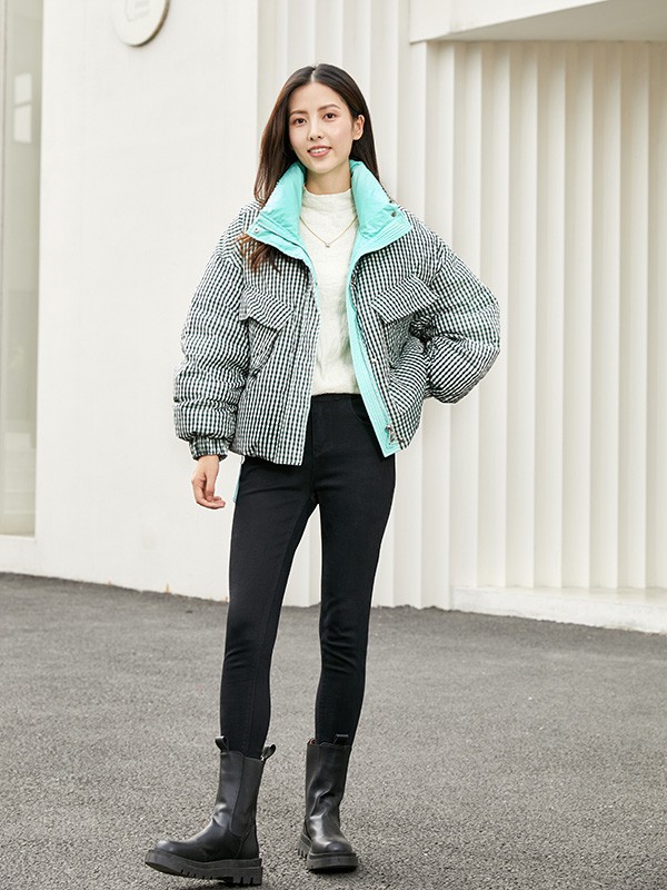 艾蜜唯娅女装2022秋冬季灰色棉服