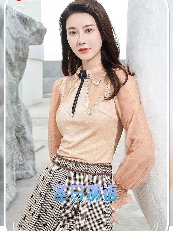 珈姿莱尔女装2022秋冬季橙色针织衫