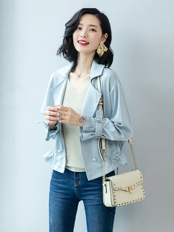 优衣美2022秋冬季藏蓝色长裤