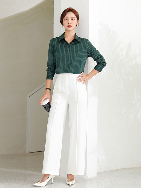 艾尚臣女装2022秋冬季白色阔腿裤