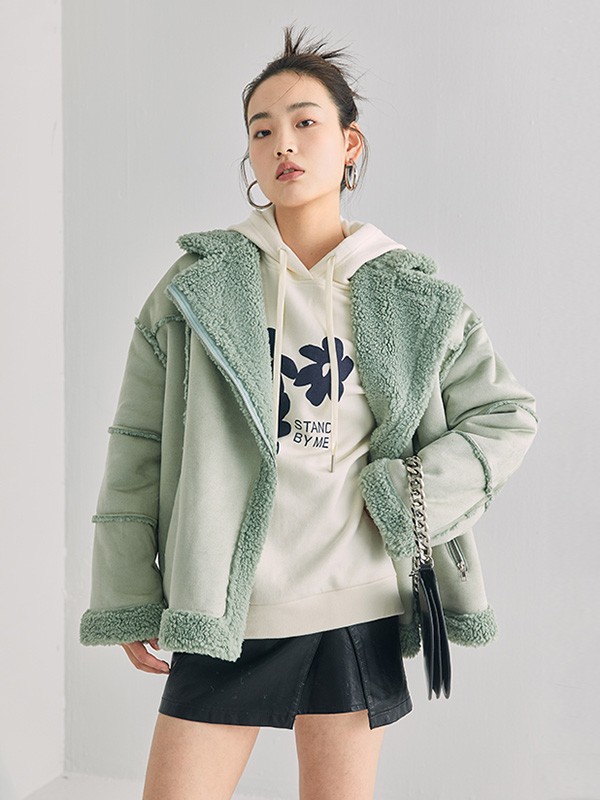 CICISHOP女装2022秋冬季白色卫衣