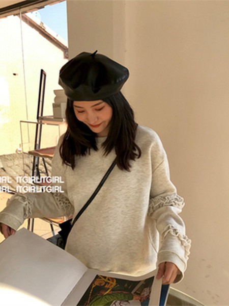 ITGirl2022秋冬季白色针织衫