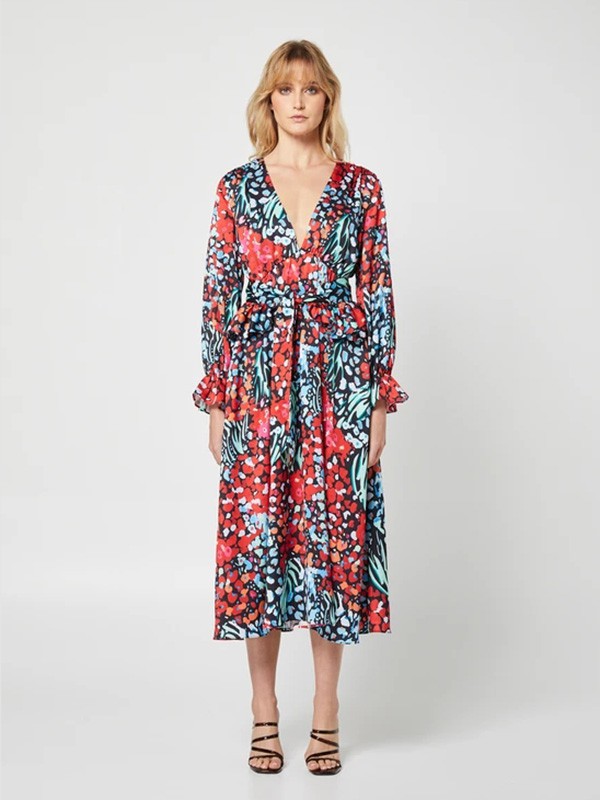 Elliatt女装2022秋冬季绿色连衣裙