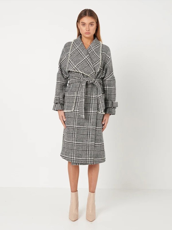 Elliatt女装2022秋冬季黑色大衣