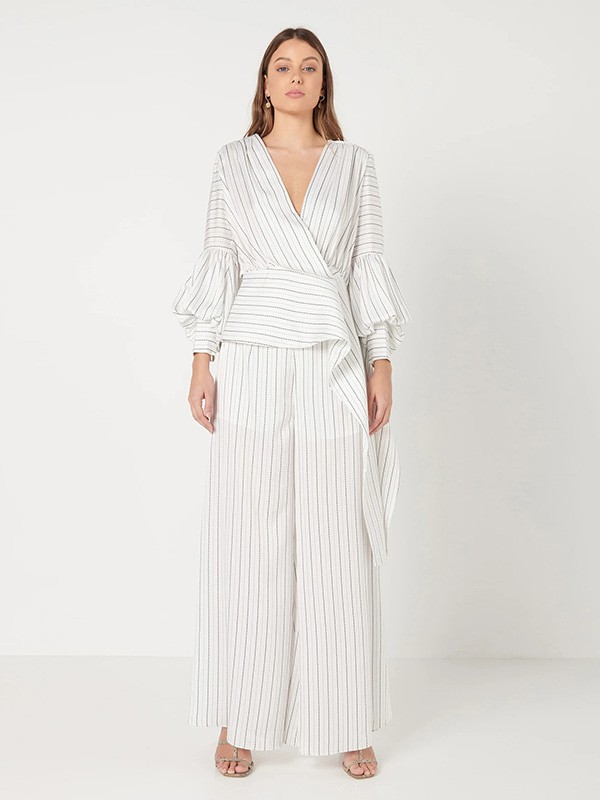 Elliatt女装2022秋冬季白色阔腿裤