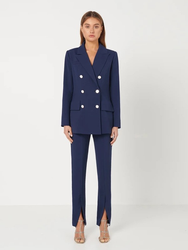 Elliatt女装2022秋冬季藏蓝色长裤