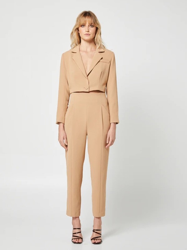 Elliatt女装2022秋冬季卡其色长裤