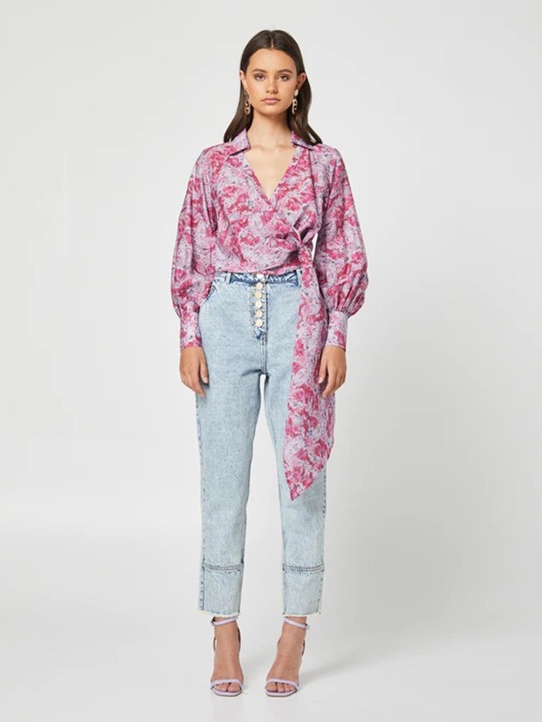 Elliatt女装2022秋冬季粉色衬衫