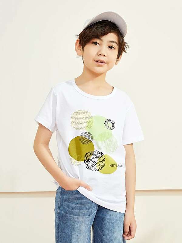 男生女生童装2022秋冬季白色T恤