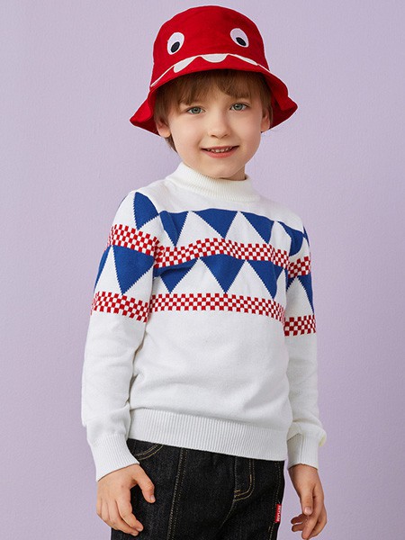 男生女生童装2022秋冬季白色毛衣